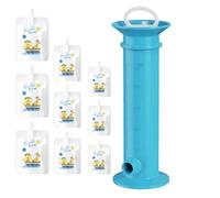 Máquina De Bolsas De Frutas Para Alimentos Para Bebés Con Dispensador De Alimentos - Dispensador De Alimentos Con 15 Bolsas De Jugo, Relleno De Puré | Color Puro Y A Prueba De Fugas.