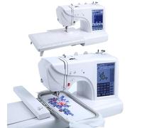 Máquina de bordar con 158 bordados integrados, pantalla táctil LCD y 132 puntadas integradas, costura fácil