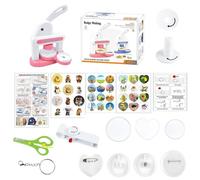 Máquina de Botones | Prensa Manual Accesorios para Fabricación de Insignias Actividad Manual Divertida,Kit de Realización de Pines para Proyectos DIY, Actividades Creativas Familiares, Padre-Hijo y En