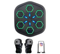 Máquina de boxeo - Almohadillas de boxeo electrónicas inteligentes con Bluetooth para montar en la pared con soporte para teléfono y guantes para ejercicios de entrenamiento de boxeo eficaces