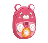 Máquina De Boxeo Con Música Para Entrenamiento - Almohadilla de Golpeo con Diseño de Oso para Pared - Tablero de Golpeo Musical Recargable con LED para Pared, Juguete de Entrenamiento para Gimnasio, D
