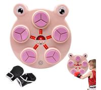 Máquina de boxeo de dibujos animados - Entrenador de impacto musical, luces de velocidad ajustables | Guantes de boxeo, equipo de fitness para niños, adultos, entrenamiento deportivo, entrenamiento en