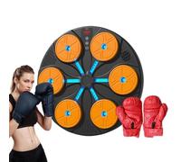Máquina de boxeo de música inteligente - Máquina de boxeo de perforación de música | Máquina de boxeo montada en la pared | Equipo de entrenamiento de boxeo con LED electrónica | Objetivo de caja de
