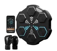 Máquina de Boxeo de música Inteligente, máquina de Boxeo Musical Bluetooth montada en la Pared con Pantalla LED, luz electrónica Divertida, Entrenador de Boxeo, máquina de Boxeo One Punch (Color: má