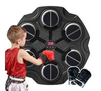 Máquina de boxeo de pared, pared de boxeo, máquina de perforación de entrenamiento inteligente con guantes, juguete deportivo, con luz y música, inalámbrico, uso doméstico para niños y niñas