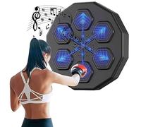 Máquina de boxeo inteligente, equipo electrónico portátil con música, saco de boxeo, montaje en pared, carga USB, entrenamiento con Bluetooth para niños y adultos, tamaño: máquina de boxeo, adulto