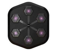 Máquina De Boxeo Inteligente LED LED Onepunch, Máquina De Entrenamiento De Música Electrónica En Interiores, Almohadillas De Boxeo De Paneles Más Grandes Con Soporte Para Teléfono Y Guantes,Negro