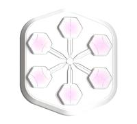 Máquina De Boxeo Inteligente LED LED Onepunch, Máquina De Entrenamiento De Música Electrónica En Interiores, Almohadillas De Boxeo De Paneles Más Grandes Con Soporte Para Teléfono Y Guantes,Blanco