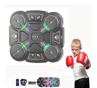 Máquina de boxeo musical, almohadilla de boxeo inteligente montada en la pared con altavoz Bluetooth, luces LED, 9 velocidades, equipo de entrenamiento interactivo para adultos y niños (modelo de