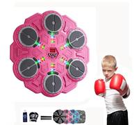Máquina de boxeo musical, almohadilla de boxeo inteligente montada en la pared con altavoz Bluetooth, luces LED, 9 velocidades, equipo de entrenamiento interactivo para adultos y niños, gimnasio en