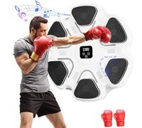 Máquina de boxeo musical con guantes, almohadillas de entrenamiento de agilidad inteligentes electrónicas montadas en la pared para adultos y adultos, objetivo de perforación digital para juego de