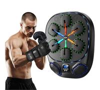 Máquina de boxeo musical con luces LED y altavoz Bluetooth, saco de boxeo interactivo para fitness, entrenamiento de ritmo y alivio del estrés, equipo de gimnasio en casa para adultos