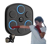 Máquina de Boxeo Musical del Reino, máquina de Boxeo montada en la Pared, máquina de perforación inalámbrica electrónica con luz LED, Velocidad Ajustable, Recargable para Adultos, Entrenamiento