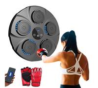 Máquina de Boxeo Musical, Equipo De Entrenamiento De Boxeo para Pared de Poliuretano, Almohadilla De Boxeo con LED Con Guantes De Boxeo, Bluetooth, Luces al Ritmo de la Música. (9 modos, 40x40x4 cm)