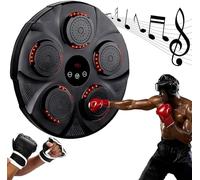 Máquina De Boxeo Musical, Equipo De Entrenamiento Montado En La Pared, Almohadilla De Música Inteligente Bluetooth Con Guantes (Adultos) ( Color : Red light