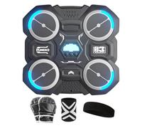 Máquina De Boxeo Musical: Juego De Fitness Entretenido Para Niños, Entrenador De Boxeo Musical Montado En La Pared | Ejercicio De Fuerza Sensorial Con Guantes, Diadema, Muñequera, Máquina De Entrenami