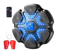 Máquina de Boxeo Musical, Máquina de Boxeo Musical LED con Bluetooth y Guantes De Boxeo, 9 Velocidades Ajustables y Contables Inteligente Boxeo Pared Musical Maquina para Niños y Adultos