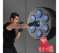 Máquina de boxeo musical, montaje en pared, entrenamiento inteligente de boxeo, divertido juego de lucha para kickboxing, kárate, entrenamiento de gimnasio en casa, tamaño: máquina de boxeo, adulto
