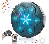 Maquina de Boxeo Musical Music Boxing Machine Portátil Electronic Boxeo LED Wall Boxing Target Smart Boxing Aparatos de Entrenamiento,Soporta Bluetooth,9 Modos de Velocidad para Niños Adultos (NegroA)