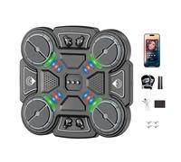 Máquina de boxeo musical para niños, 3 modos con 3 niveles de velocidad, Smart Bluetooth Box Machine con música, guantes de boxeo de pared, conteo inteligente y Bluetooth, regalos para niños (negro)