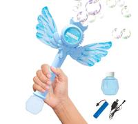 Máquina De Burbujas con Luz LED, Mango De Fácil Agarre, 22,5 X 6 X 30 Cm, Juguete Sensorial para Autismo, De Burbujas con Luz LED, Operación con Un Solo Toque, para Niños, Niñas, Preescolares,