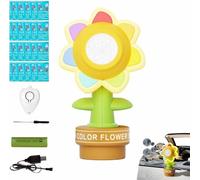 Máquina de Burbujas de automóviles, máquina de Burbujas de Girasol para automóvil con Control Remoto, Divertido Fabricante de Burbujas de Baile, iluminación Colorida, sacudir la Cabeza y escupir,1pcs
