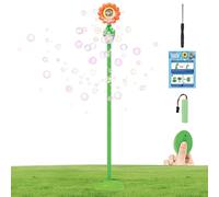 Máquina de burbujas de flores para niños, máquina de burbujas para acampar al aire libre, girasol forma juguetes al aire libre para niños fiestas eventos