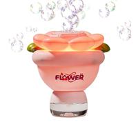 Máquina de Burbujas de Flores: soplador automático de Burbujas, con Efecto de luz LED, Dispositivo de Flujo Continuo de Espuma, Dispositivo de Entretenimiento para Celebraciones | Patio traser