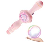 Máquina de burbujas de humo colorida, varita mágica de burbujas de humo infinita, máquinas elásticas de burbujas de niebla con luces coloridas, máquina de soplado de burbujas divertida con efecto de