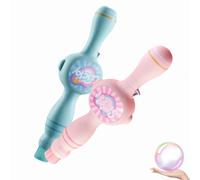 Máquina de burbujas de humo colorida, varita mágica de burbujas de humo infinita, máquinas elásticas de burbujas de niebla con luces coloridas, máquina de soplado de burbujas divertida con efecto de