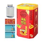 Máquina de burbujas de, máquina de burbujas de 36 agujeros, máquina de burbujas ABS recargable, sonido realista y luces LED coloridas para de Navidad y Año Nuevo al aire