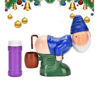 Máquina de burbujas de Papá Noel, máquina de burbujas de trasero de Navidad, máquina sopladora de burbujas de pedos, soplador de burbujas automático con forma de Papá Noel iluminado
