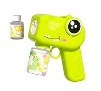 Máquina de Burbujas Dinosaurio Soplador manual de pompas con dispensador de