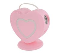 Máquina de burbujas en forma de corazón, máquina automática de burbujas con rotación de 360° para niños, depósito de líquido de burbujas de 500 ml, con botón, mando a distancia, 23 × 8 × 26 cm (rosa)