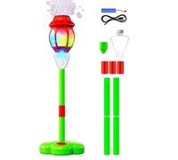 Máquina de burbujas - Juguete de pie automático con control remoto musical y luminoso, máquina de burbujas para niños, para al aire libre, cumpleaños, verano, playa, piscina, parque matrimonio