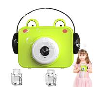 Máquina De Burbujas Lindas - Ventilador Automático Portátil, Juguete De Forma De Cámara Divertida | Características De Luz Y Sono Integradas Con Solución De 60 Ml Para Evento Completo Ai