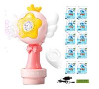 Máquina de burbujas | Máquina de burbujas con pilas - Aspersor de espuma recargable con luz LED sobre batería para baño, juegos de agua, festival, patio trasero, jardín, césped, coche