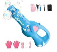 Máquina de Burbujas - Máquina de Burbujas de 23 cm, Juguete eléctrico de ABS, Ventilador automático Recargable para música Ligera Que CREA Efectos mágicos para niños, Familia, espectáculos en