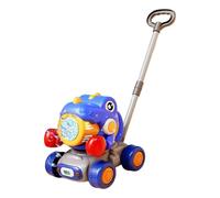 Máquina de burbujas para cortadora de césped: de empuje para dinosaurios, soplado de ABS, diseño ligero y deslizante | Equipo de juego preescolar, instalación de aventuras en c