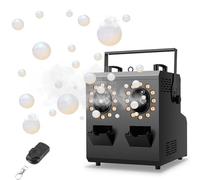 Máquina De Burbujas Para DJ Con Efecto Humo, 24 LED RGB, Sistema De Doble Boquilla, Alcance De Humo Hasta 8M Y Altura De Burbujas Hasta 6M Para Pistas De Baile
