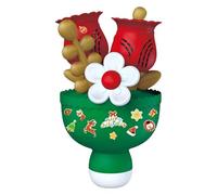 Máquina de burbujas para exteriores, juego de interior con forma de ramo, máquina de burbujas con luz colorida, para fiestas de cumpleaños, vacaciones, celebraciones, festivales de verano, parque