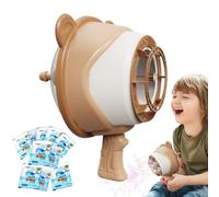 Máquina De Burbujas Para Niños - Máquina de Burbujas de Espuma para Fiestas - Juguetes de Verano Accionados por Viento para Juegos al Aire Libre con Solución para Niños y Niñas, Favoritos para Cumplea