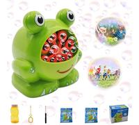 Máquina de Burbujas para Niños, Maquina de Pompas de Rana, Máquina Automática de Pompas de Jabón, Pistola de Burbujas para Niños, Bubble Machine, Portátil Máquina de Hacer Burbujas para Fiestas