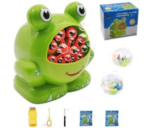 Máquina de Burbujas Rana Automática, Máquina de Burbujas para Niños, Maquina de Pompas de Rana, Pistola de Burbujas para Niños, Portátil Máquina de Hacer Burbujas para Fiestas, para Juegos Exterior