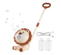 Máquina De Burbujas - Rociador De Espuma Automático En Forma De León | Cortadora De Césped De Burbujas Recargable para, Luces Intermitentes, para Niños Y Niñas, Baño De Ducha,