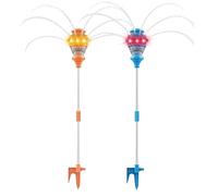Máquina de Burbujas Vertical, Soplador Automático de Burbujas 2 en 1 con Luces y Rociador de Agua, Fabricador de Bur-bujas, Juguete de Verano para Fiest de Cumpleaños Al Aire Libre