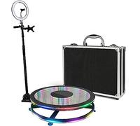 Máquina de cabina de fotos 360 for fiestas, accesorios de soporte for selfies con luz de anillo, cabina de cámara de video con giro automático de control remoto 360, tamaño de la cabina: Φ39.4 '' (100
