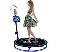 Máquina de Cabina de Fotos 360 for Fiestas, Control Remoto de aplicación Cabina de cámara giratoria automática 360 con Anillo de luz y Soporte Extensible, Plataforma de Selfie portátil de Video (Size