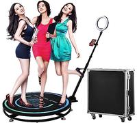 Máquina de Cabina de Fotos 360 for Que Las Personas se paren en Fiestas, Control Remoto automático 360 Spin Selfie Platform for Fiestas, Bodas, Soporte de cumpleaños Perfecto for Alquiler (Color : FL