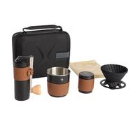 Máquina De Café De Camping - 22x18.3x12.5 cm, Molinillo De Café Manual De Acero Inoxidable, Estuche Portátil De EVA | Kit De Suministros De Molinillo De Frijoles Multifuncional Para Máquina De G